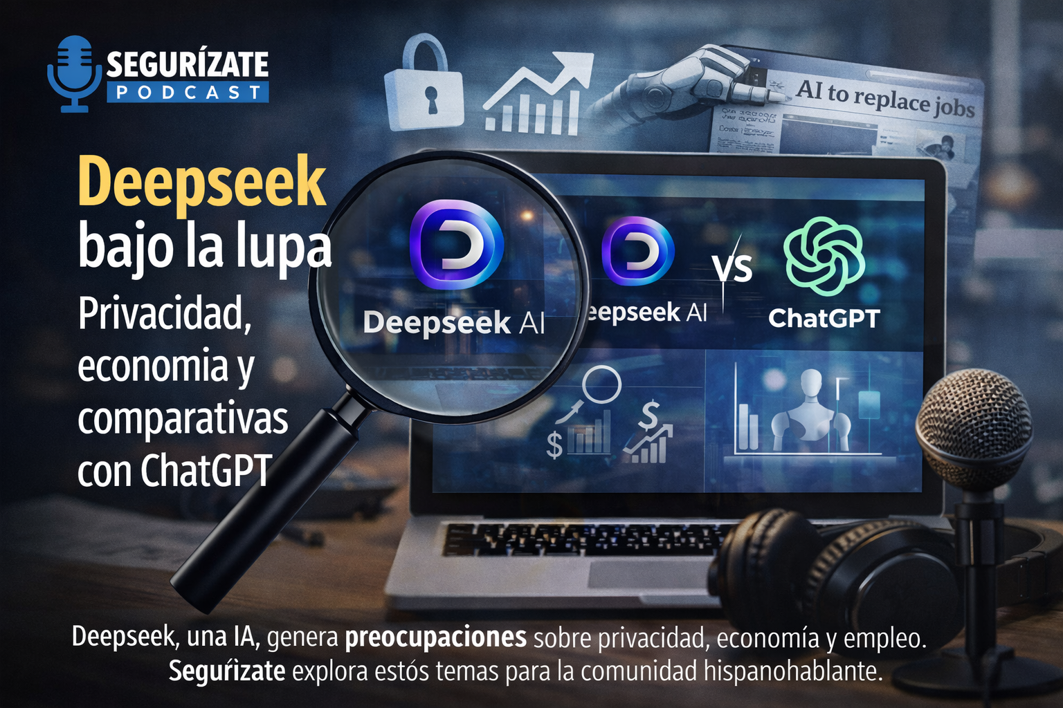Imagen para el episodio Deepseek bajo la lupa - Privacidad, economía y comparativas con ChatGPT
